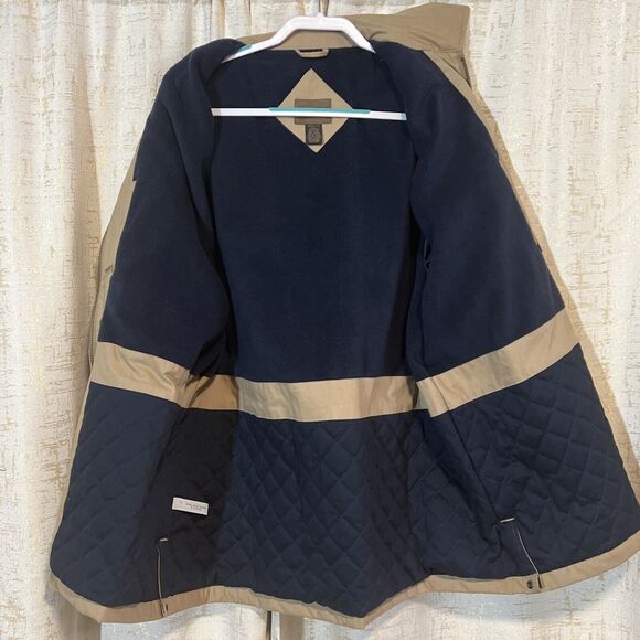 Austin Clothing Company Tan Barn Jacket Navy Fleece and Quilted Lining Men’s XXL - Picture 3 of 7